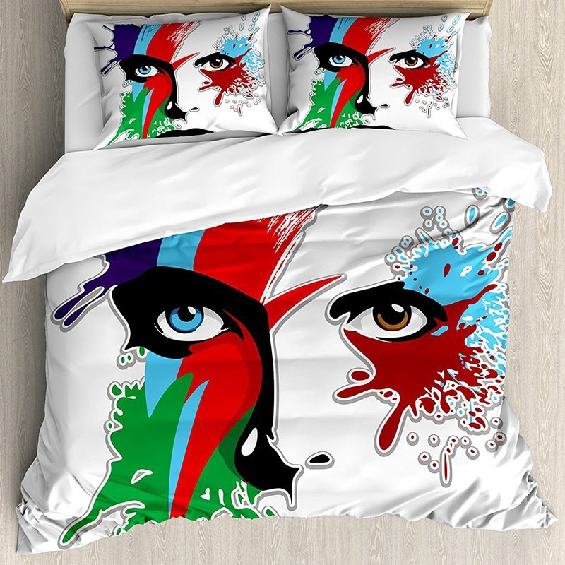 David Bowie Decor Queen Size Duvet Cover Set